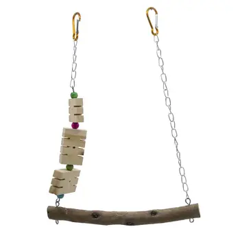 Bird Parrot Swing Perch Cage Hanging Beak Feet Grinding Toy Natural Wood Stand with Chew Blocks
Bird Parrot Swing Perch Cage Hanging Beak Feet Grinding Toy Natural Wood Stand with Chew Blocks