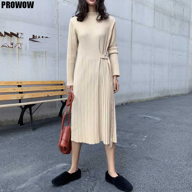2020 Winter Women Knitted Sweater Dress Korean Elegant French Vintage Dress One-Piece Ladies Keep Warm Knit Dress Midi Dresses
2020 Winter Women Knitted Sweater Dress Korean Elegant French Vintage Dress One-Piece Ladies Keep Warm Knit Dress Midi Dresses