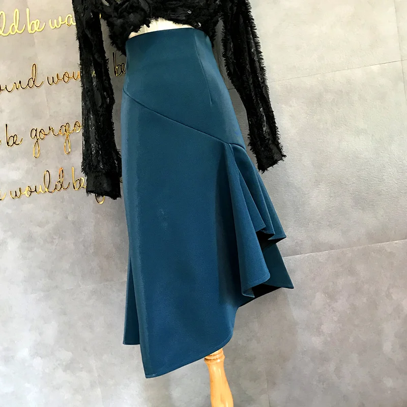 Vintage Irregular Side Split Skirt Women High Waist Asymmetrical Ruffles A-Line Skirts For Female Fashion 2020 Autumn Winter New
Vintage Irregular Side Split Skirt Women High Waist Asymmetrical Ruffles A-Line Skirts For Female Fashion 2020 Autumn Winter New