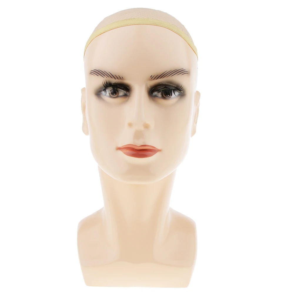 14' Inches Tall Male Realistic Mannequin Head with Net Cap for Wigs, Hats, Sunglasses Jewelry Display 14' Inches Tall Male Realistic Mannequin Head with Net Cap for Wigs, Hats, Sunglasses Jewelry Display