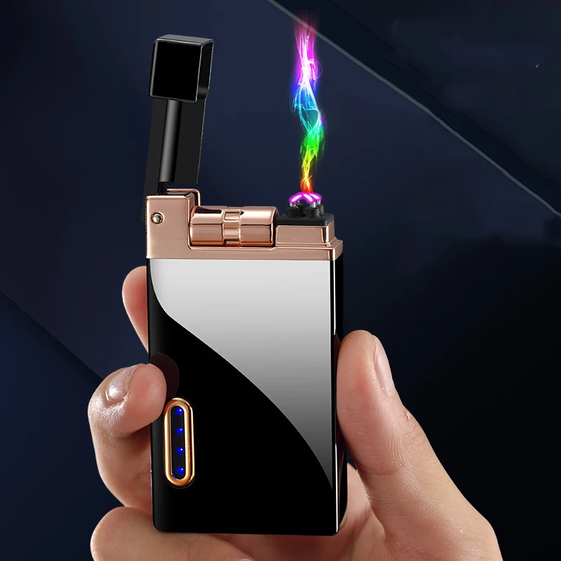 Mechanical Roller Gravity Induction Dual Arc Windproof Metal Cigarette Cigar Lighter USB Portable Fast Charging Gadgets for Men
Mechanical Roller Gravity Induction Dual Arc Windproof Metal Cigarette Cigar Lighter USB Portable Fast Charging Gadgets for Men