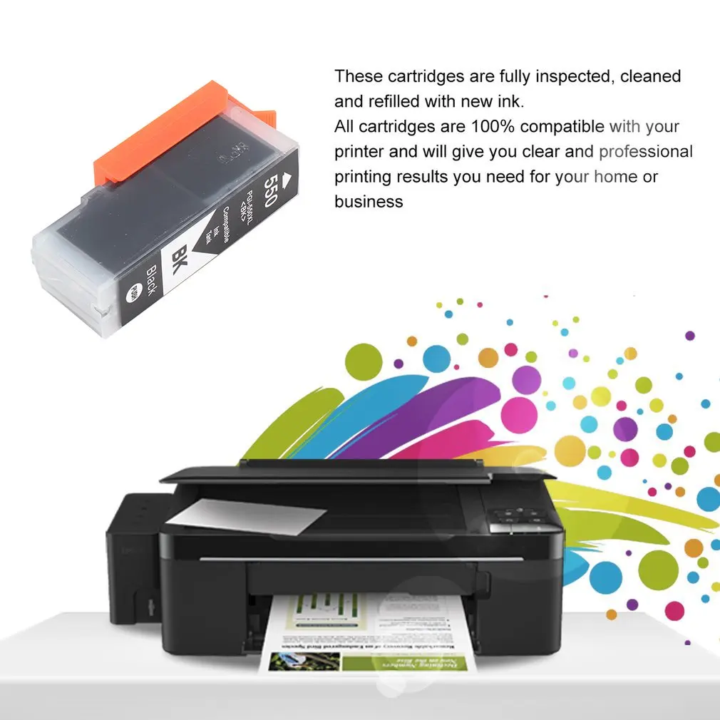 ZSMC PGI-550 CLI-551 Compatible Ink Jet Cartridge Replacement Non-OEM Printer Accessory Fit for Canon for Pixma ip7250
ZSMC PGI-550 CLI-551 Compatible Ink Jet Cartridge Replacement Non-OEM Printer Accessory Fit for Canon for Pixma ip7250
