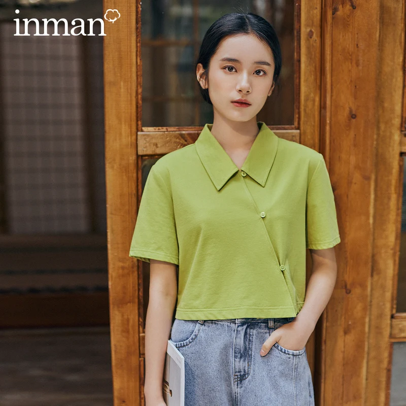 INMAN 2028 Spring New Arrival Literary Dimple Series Personality Lapel Close-fitting Pure Color Short Sleeve T-shirt
INMAN 2028 Spring New Arrival Literary Dimple Series Personality Lapel Close-fitting Pure Color Short Sleeve T-shirt