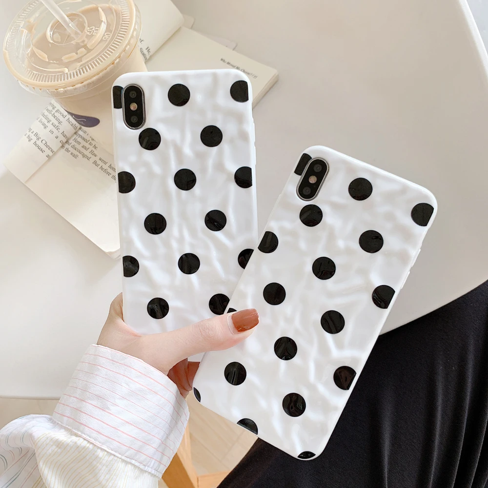 Cute wave point Smooth Soft Phone Case For iphone XS Max X XR Cases For iphone 7 6 6S 8 Plus Wrinkle Dot Back Cover Capa
Cute wave point Smooth Soft Phone Case For iphone XS Max X XR Cases For iphone 7 6 6S 8 Plus Wrinkle Dot Back Cover Capa