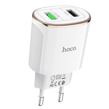 HOCO 2 Ports 18W QC3.0 USB Wall Fast Charging Charger EU Plug Power For iPhone 11 Pro XS Max XR Samsung xiaomi mi 10 huawei P30
HOCO 2 Ports 18W QC3.0 USB Wall Fast Charging Charger EU Plug Power For iPhone 11 Pro XS Max XR Samsung xiaomi mi 10 huawei P30
