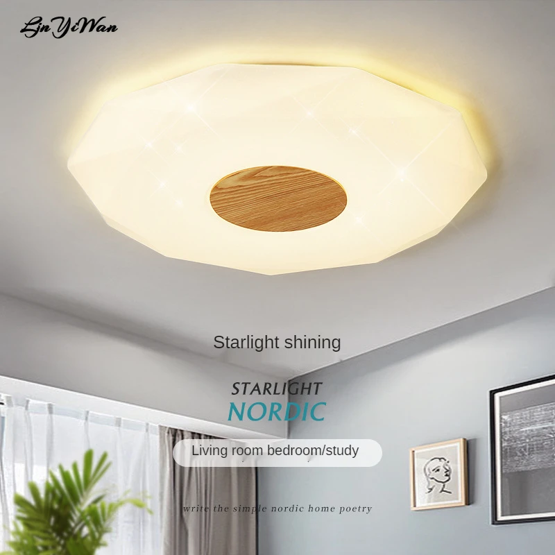 Скандинавская потолочная лампа из массива дерева для спальни, Современная Минималистичная круглая потолочная лампа, СВЕТОДИОДНЫЕ бытовые лампы. 
Скандинавская потолочная лампа из массива дерева для спальни, Современная Минималистичная круглая потолочная лампа, СВЕТОДИОДНЫЕ бытовые лампы.