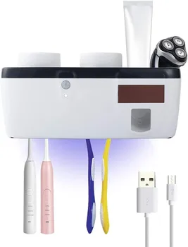 UV Toothbrush Holder Wall Mounted, Toothbrush Sanitizer, Razor Holder, Automatic Toothpaste Dispenser, UVC+UVA Sterilization
UV Toothbrush Holder Wall Mounted, Toothbrush Sanitizer, Razor Holder, Automatic Toothpaste Dispenser, UVC+UVA Sterilization