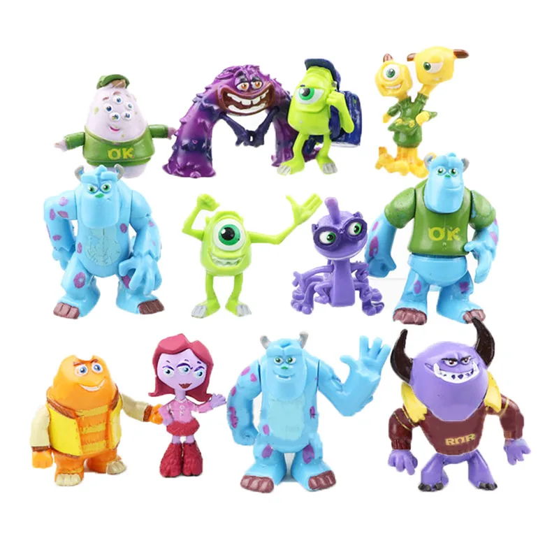 Экшн-фигурки Disney Monsters University игрушки 12 шт./лот Майк Салливан аниме Мультяшные
