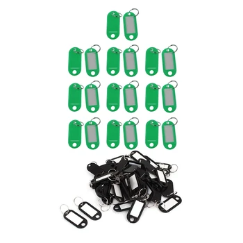 40 Pcs Assorted Key ID Label Tags Split Ring Keyring Keychain (Black&Green).
40 Pcs Assorted Key ID Label Tags Split Ring Keyring Keychain (Black&Green).