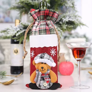 Sckday Santa Claus Wine Bottle Bag Drawstring Christmas Bottle Cover Champagne Cover Cloth Xmas Decoration Gift Wrap
Sckday Santa Claus Wine Bottle Bag Drawstring Christmas Bottle Cover Champagne Cover Cloth Xmas Decoration Gift Wrap