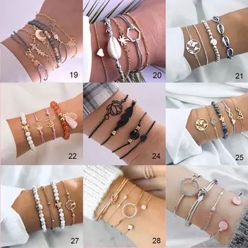 Hot Mixed Bracelets & Bangles set Lotus Nature Shell Infinite World Map Love Turtle Heart Leaf Moon Boho Tassel Fashion Jewelry
Hot Mixed Bracelets & Bangles set Lotus Nature Shell Infinite World Map Love Turtle Heart Leaf Moon Boho Tassel Fashion Jewelry