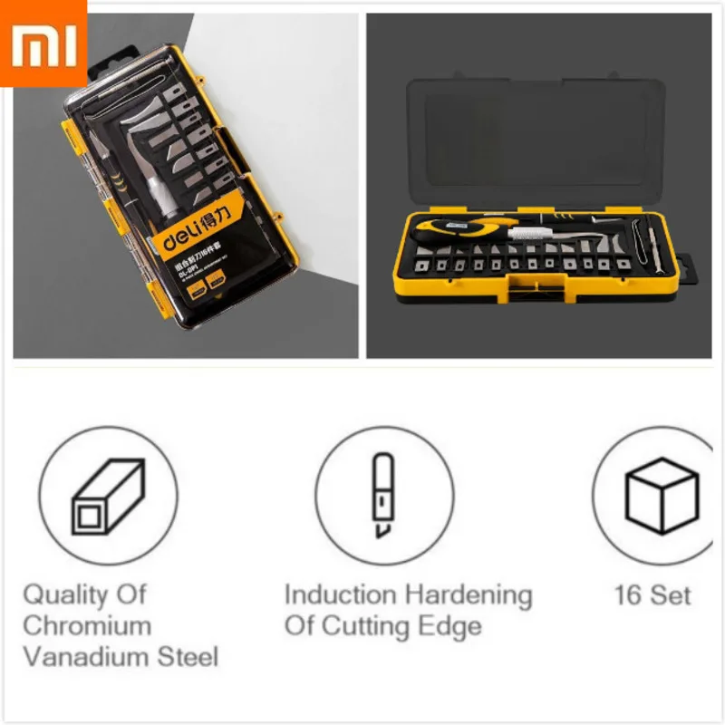 Original Xiaomi Cutter Tools Carving Tools Combination Cutter Chromium Vanadium Steel Group Combine Burin 16 Kit Xiomi Cutter
Original Xiaomi Cutter Tools Carving Tools Combination Cutter Chromium Vanadium Steel Group Combine Burin 16 Kit Xiomi Cutter