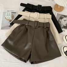DIMI Ladies Sexy Leather Shorts Autumn Winter New Pu Leather Shorts Women Shorts All-Match Sashes Wide Leg Short 
DIMI Ladies Sexy Leather Shorts Autumn Winter New Pu Leather Shorts Women Shorts All-Match Sashes Wide Leg Short