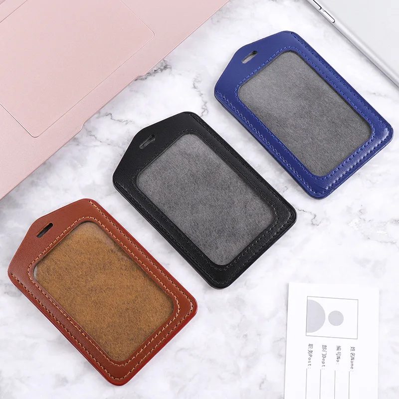 1Pcs PU Leather ID Badge Case Clear and Color Border Lanyard Holes Bank Credit Card Holders ID Badge Holders Office Supplies Hot 
1Pcs PU Leather ID Badge Case Clear and Color Border Lanyard Holes Bank Credit Card Holders ID Badge Holders Office Supplies Hot