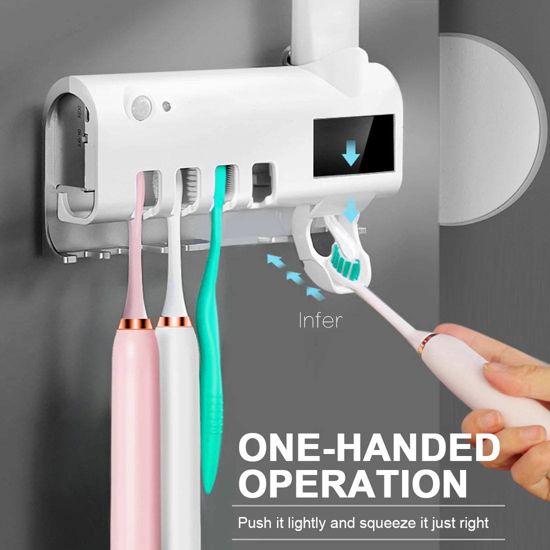 Automatic Toothpaste Extrusion UV Toothbrush Sterilizer USB Rechargeable Charge LED Disinfection Wall Mounted Toothbrush Holder
Automatic Toothpaste Extrusion UV Toothbrush Sterilizer USB Rechargeable Charge LED Disinfection Wall Mounted Toothbrush Holder