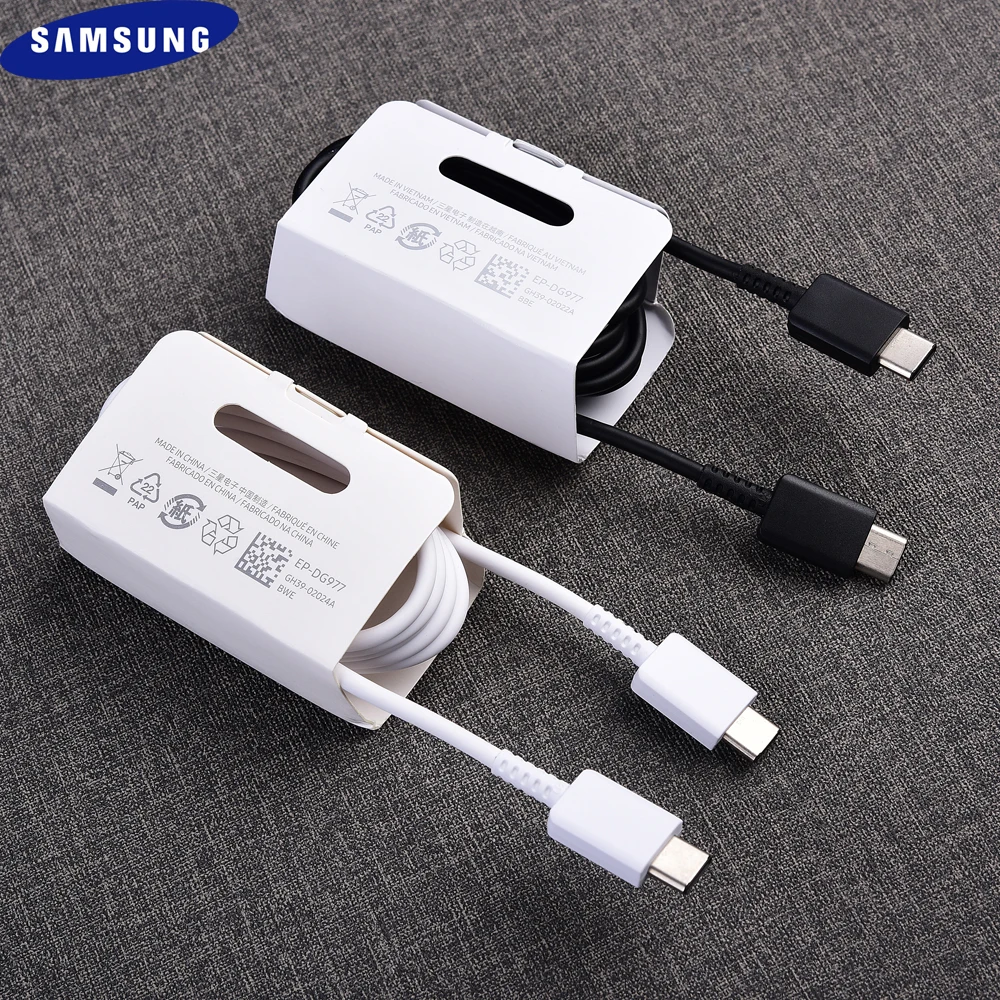Оригинальный кабель Samsung USB C к Type 3 1 Сверхбыстрая зарядка двойной провод для Galaxy