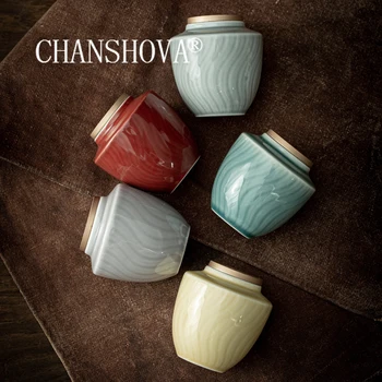 CHANSHOVA Solid color Porcelain Tea caddy canister Sealed ceramic jar Chinese Tea storage box container G134
CHANSHOVA Solid color Porcelain Tea caddy canister Sealed ceramic jar Chinese Tea storage box container G134