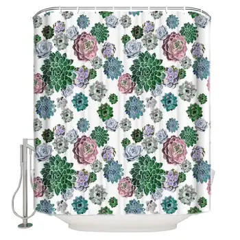 Shower Curtains for Bathroom Sets Succulent Plants Bath Curtain Durable Waterproof Polyester Washable Shower Curtain Bathroom
Shower Curtains for Bathroom Sets Succulent Plants Bath Curtain Durable Waterproof Polyester Washable Shower Curtain Bathroom