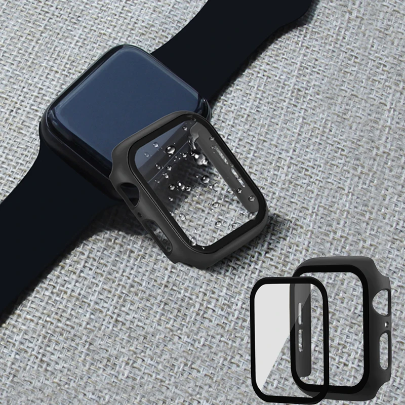 Ultra-thin PC protective cases with screen protector For Apple Watch 44mm 40mm glass screen protector For iWatch 4 5 Accessories
Ultra-thin PC protective cases with screen protector For Apple Watch 44mm 40mm glass screen protector For iWatch 4 5 Accessories