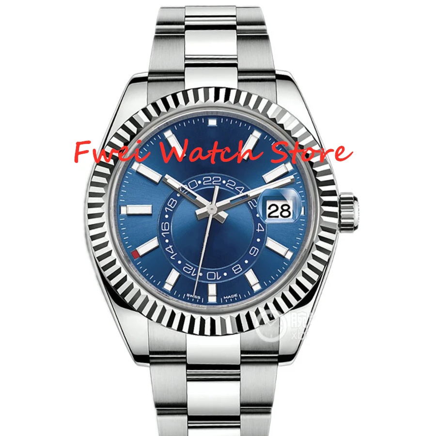 Men's automatic mechanical watch m326934 noob 1: 1 2836 movement stainless steel strap blue dial high quality AAA waterproof | Наручные