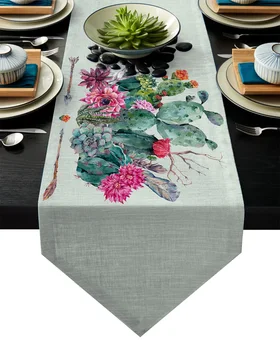 Cactus Flower Green Table Runner Table Flag Home Party Decorative Tablecloth Table Runners for Wedding
Cactus Flower Green Table Runner Table Flag Home Party Decorative Tablecloth Table Runners for Wedding