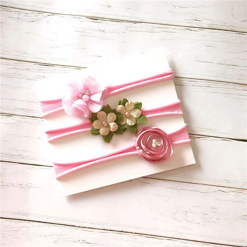 small flower baby nylon headbands newborn girls hair accessories (13)