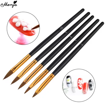 Monja 5Pcs/Set Nail Art Acrylic Liquid Powder Carving Painting Brush Black Wooden Handle UV Gel Builder Manicure Drawing Pen 
Monja 5Pcs/Set Nail Art Acrylic Liquid Powder Carving Painting Brush Black Wooden Handle UV Gel Builder Manicure Drawing Pen