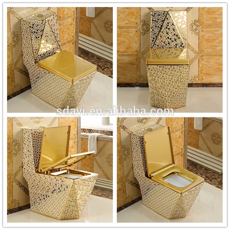 ceramic gold plated toilet gold color bathroom golden toilet wc