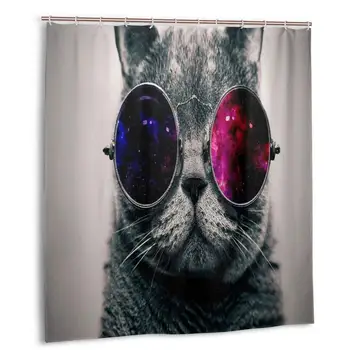 Cool cat Shower Curtain with Hooks bathroom Waterproof Polyester Fabric
Cool cat Shower Curtain with Hooks bathroom Waterproof Polyester Fabric