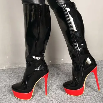 SHOFOO shoes,Beautiful fashion women's shoes, lacquer leather,about 14.5 cm high heel boots, knee boots, banquet boots.
SHOFOO shoes,Beautiful fashion women's shoes, lacquer leather,about 14.5 cm high heel boots, knee boots, banquet boots.
