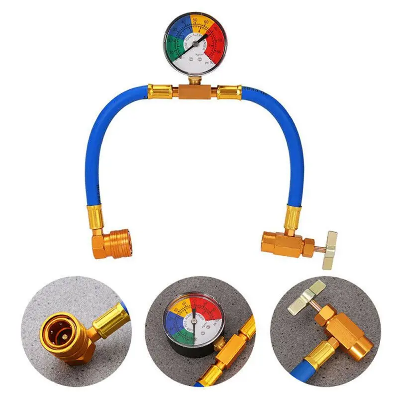 Home Practical Durable R134A Hose A/C Air Conditioning Refrigerant Recharge Hoses Tool With Gauge Car Accessories
Home Practical Durable R134A Hose A/C Air Conditioning Refrigerant Recharge Hoses Tool With Gauge Car Accessories