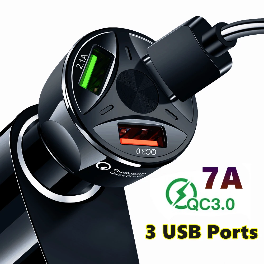 Автомобильное зарядное устройство USB Quick Charge 3 порта для NISSAN QASHQAI J10 J11 2011 2008 2018 2019