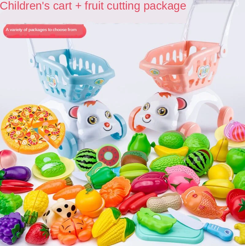 Zestaw zabawek 45 sztuk - plastikowe owoce, warzywa i pizza dla dzieci w zestawie kuchnia, zabawki edukacyjne - Wianko - 1