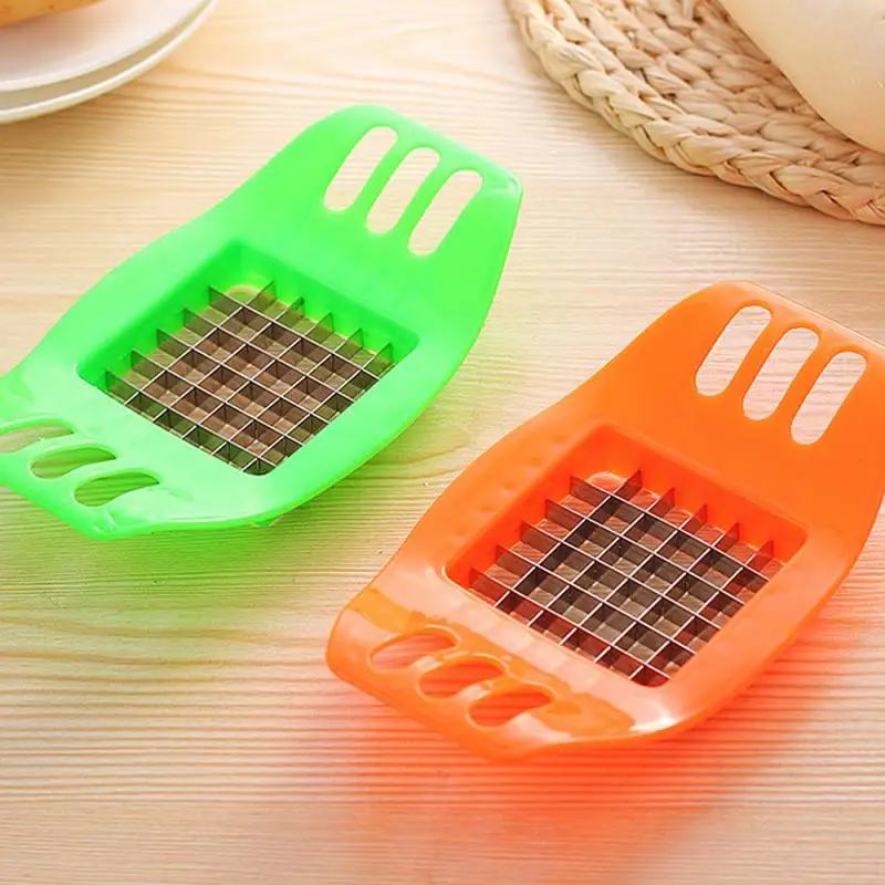 1PC French Fries Cutter Stainless Steel Cutter Fruit Slicer Chopper Chipper Tool Carrot Vegetable Slicer Chopper Chips Making