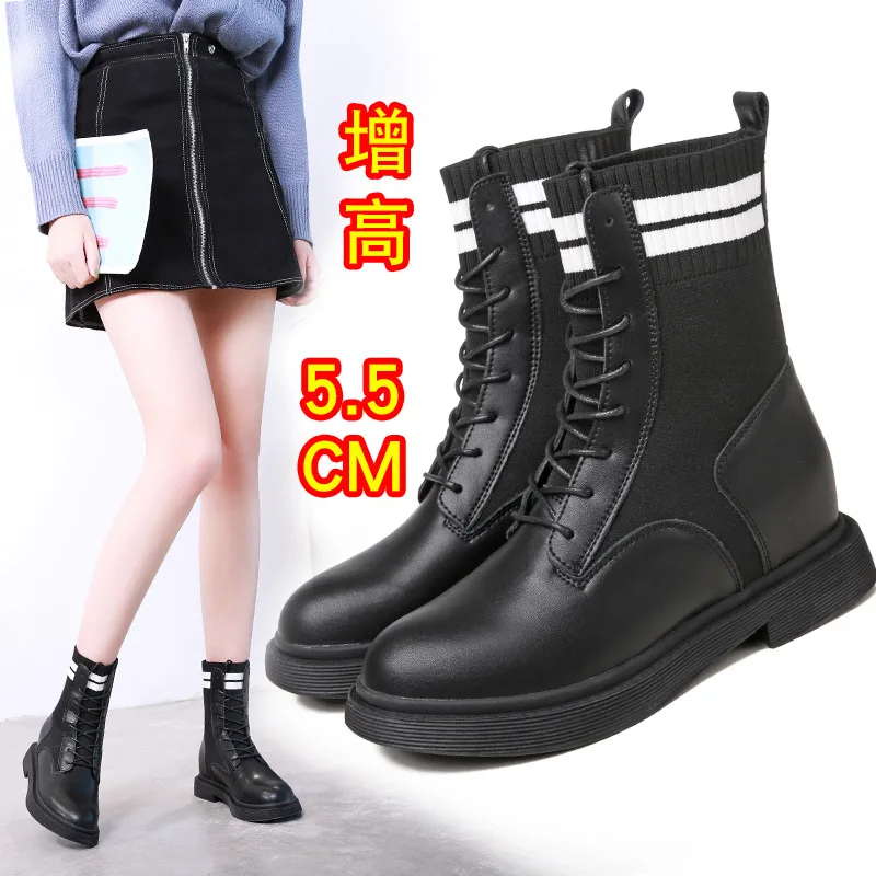 Elevator Martin Boots Women's Tennis Red 2019 Autumn & Winter plus Velvet WOMEN'S Boots Women's Fashion Knitted Leather Short Bo
Elevator Martin Boots Women's Tennis Red 2019 Autumn & Winter plus Velvet WOMEN'S Boots Women's Fashion Knitted Leather Short Bo