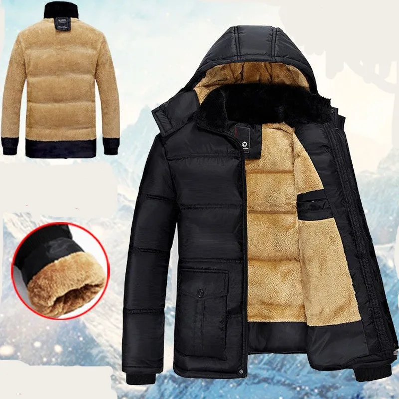 Men's Winter Cotton Jacket Casual Loose Cotton Jacket with Velvet Men's Parkas Men's Winter Hooded Coat Down Cotton Suit
Men's Winter Cotton Jacket Casual Loose Cotton Jacket with Velvet Men's Parkas Men's Winter Hooded Coat Down Cotton Suit