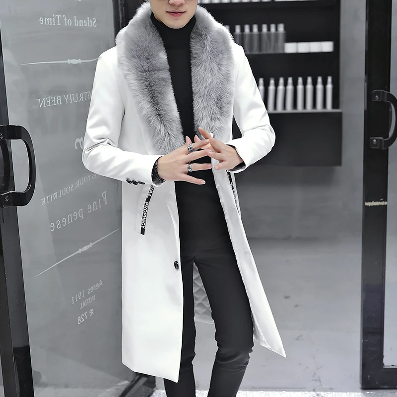 Nice Tide Winter Blazer Fur Collar Long Section Men Fur Coat Men's Business Casual Leather Jacket Fleece Warm Thick Overcoat
Nice Tide Winter Blazer Fur Collar Long Section Men Fur Coat Men's Business Casual Leather Jacket Fleece Warm Thick Overcoat