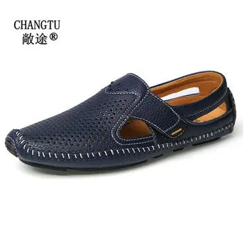 New Genuine Leather Men Sandals summer moccasins driving shoes Breathable Fashion shoes men Casual shoes Classic Style dad shoes
New Genuine Leather Men Sandals summer moccasins driving shoes Breathable Fashion shoes men Casual shoes Classic Style dad shoes