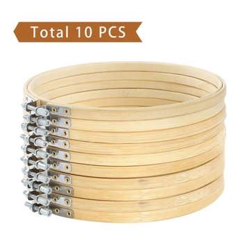LBER 10 Pieces 8 Inch Embroidery Hoops Round Adjustable Bamboo Circle Cross Stitch Hoop Ring Bulk for Art Craft Handy Sewing
LBER 10 Pieces 8 Inch Embroidery Hoops Round Adjustable Bamboo Circle Cross Stitch Hoop Ring Bulk for Art Craft Handy Sewing
