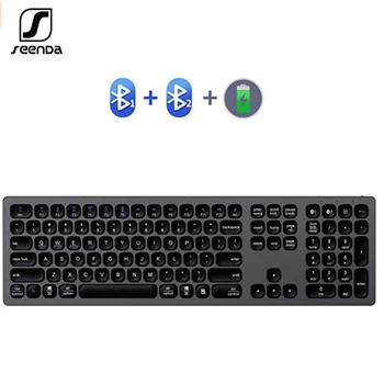 SeenDa Bluetooth Keyboard Multi-Device Rechargeable Bluetooth Keyboard Aluminum Wireless Type-C Rechargeable Keyboard
SeenDa Bluetooth Keyboard Multi-Device Rechargeable Bluetooth Keyboard Aluminum Wireless Type-C Rechargeable Keyboard
