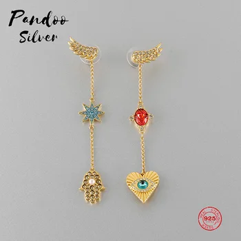 PANDOO Fashion Charm Sterling Silver Original 1:1 Copy, Love Palm Long Fashion Stud Earrings Women Luxury Jewelry Gifts
PANDOO Fashion Charm Sterling Silver Original 1:1 Copy, Love Palm Long Fashion Stud Earrings Women Luxury Jewelry Gifts