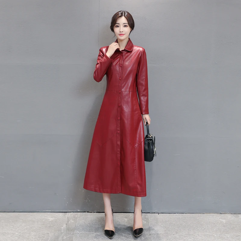 Autumn Winter Natural Raccoon Fur Long Slim Leather Jacket Women Cotton Liner Warm Trench Coat casaco feminino LX2064
Autumn Winter Natural Raccoon Fur Long Slim Leather Jacket Women Cotton Liner Warm Trench Coat casaco feminino LX2064