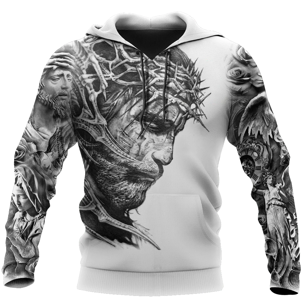 

Mens Hoodie Premium Christian Jesus 3D All Over Printed Unisex Sweatshirt For Men/women Autumn Casual Pullover Zipper Streetwear