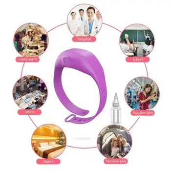 Disinfectant Pumps Outdoor Reusable Portable Soap Dispenser Suncream Lotion Dispenser Silicone Wristband Hand Sanitizer Bracelet 
Disinfectant Pumps Outdoor Reusable Portable Soap Dispenser Suncream Lotion Dispenser Silicone Wristband Hand Sanitizer Bracelet