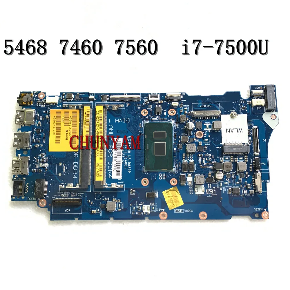 Совершенно новая деталь для Vostro 14 5468 7460 7560 Материнская плата ноутбука BKD40 I7-7500U 29PJX