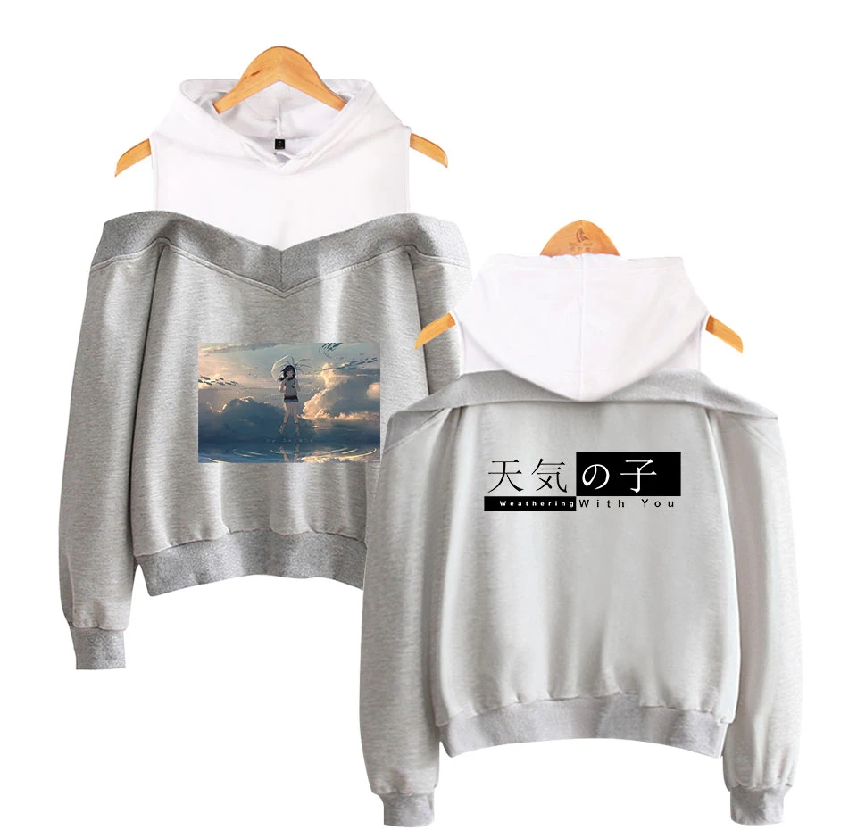 Tenki No Ko Women Hoodie Japanese Cartoon Anime Print Hoodies Sweatshirt Korean Style Women Off Shoulder Top Cute Clothes Woman 
Tenki No Ko Women Hoodie Japanese Cartoon Anime Print Hoodies Sweatshirt Korean Style Women Off Shoulder Top Cute Clothes Woman