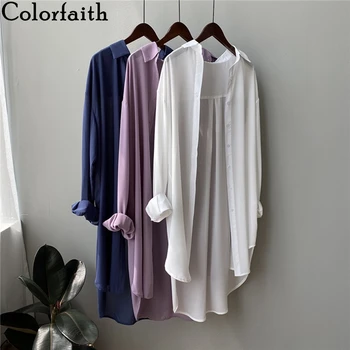 Colorfaith New 2020 Women Autumn Blouse Shirts Casual 3 Colors Oversize Fashionable Office Lady Wild Thin Split Long Tops BL0767
Colorfaith New 2020 Women Autumn Blouse Shirts Casual 3 Colors Oversize Fashionable Office Lady Wild Thin Split Long Tops BL0767