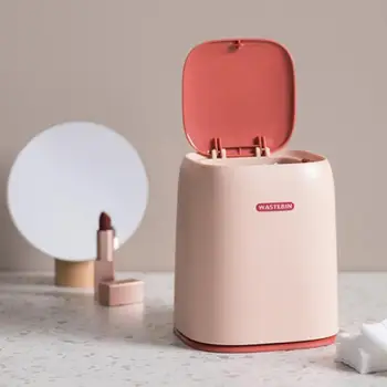 Desktop Trash Can Household Press Type Debris Bucket With Lid Mini Dresser Storage Bucket Office Storage Paper Basket 
Desktop Trash Can Household Press Type Debris Bucket With Lid Mini Dresser Storage Bucket Office Storage Paper Basket
