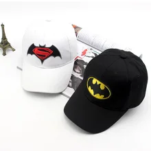 SQTEIO Весенняя детская Кепка с вышивкой Супермен Бэтмен бейсболка детская шапка Snapback 4 вида цветов(China)