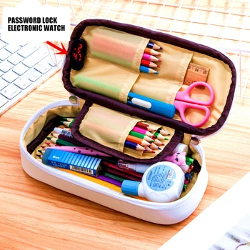 Multifunctional Pencil Case With Code Lock Electronic Watch Large Capacity Cute Pencil Case RT88
Multifunctional Pencil Case With Code Lock Electronic Watch Large Capacity Cute Pencil Case RT88